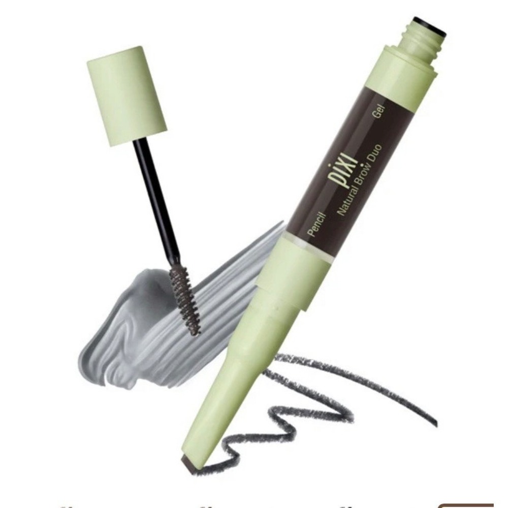 Pixi by Petra Natural Brow Duo 2-in-1 Pencil & Gel Soft Black New 0634